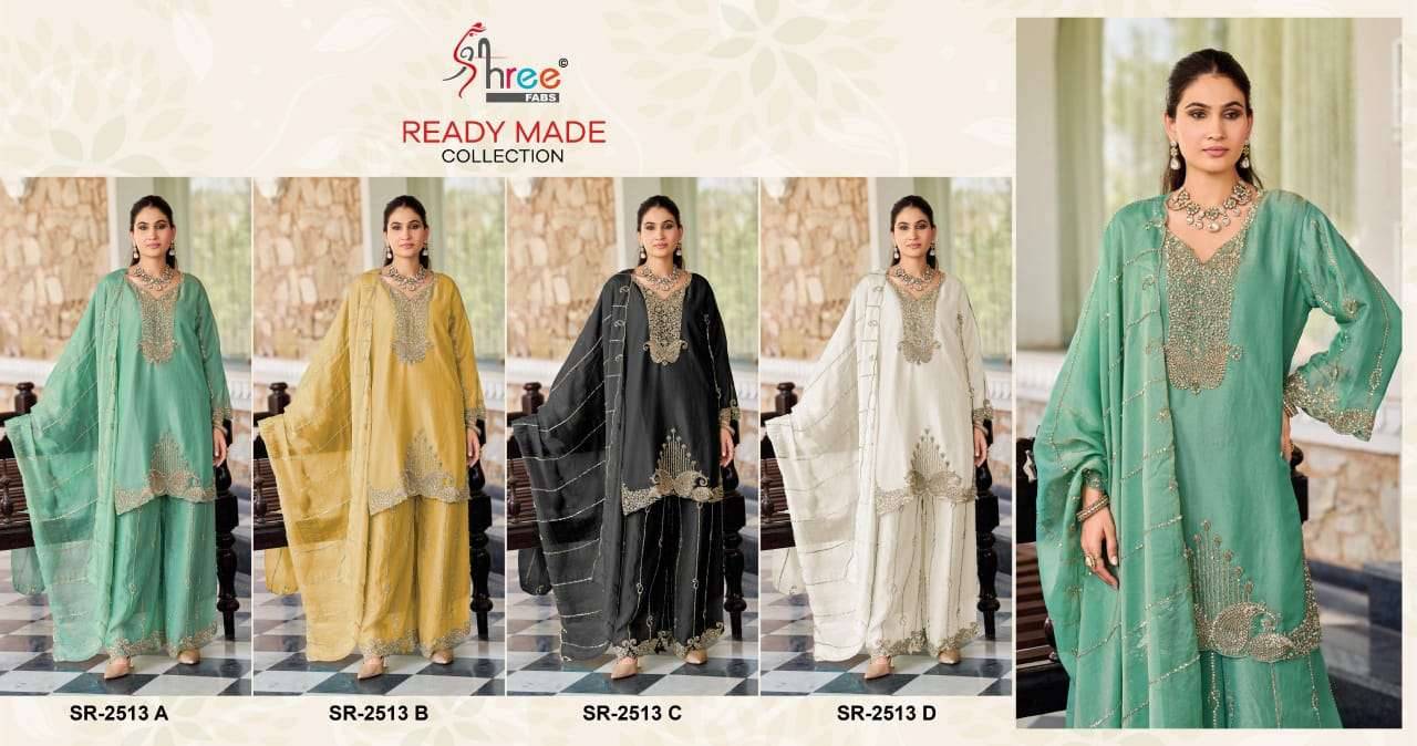 2513 Colors BY Shree fabs 2513 a TO 2513 d SERIES Pakistani Stylish Beautiful Colourful Printed & moss chiffon readymade Dresses At Wholesale Price